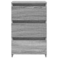 vidaXL Κομοδίνα 2 τεμ. Γκρι Sonoma 40x35x62,5 εκ. Επεξεργασμένο Ξύλο