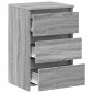 vidaXL Κομοδίνα 2 τεμ. Γκρι Sonoma 40x35x62,5 εκ. Επεξεργασμένο Ξύλο