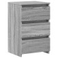 vidaXL Κομοδίνα 2 τεμ. Γκρι Sonoma 40x35x62,5 εκ. Επεξεργασμένο Ξύλο
