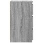 vidaXL Κομοδίνα 2 τεμ. Γκρι Sonoma 40x35x62,5 εκ. Επεξεργασμένο Ξύλο