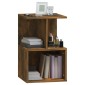 vidaXL Κομοδίνα 2 Τεμ. Καπνιστή Δρυς 35x35x55 εκ. από Επεξεργ. Ξύλο