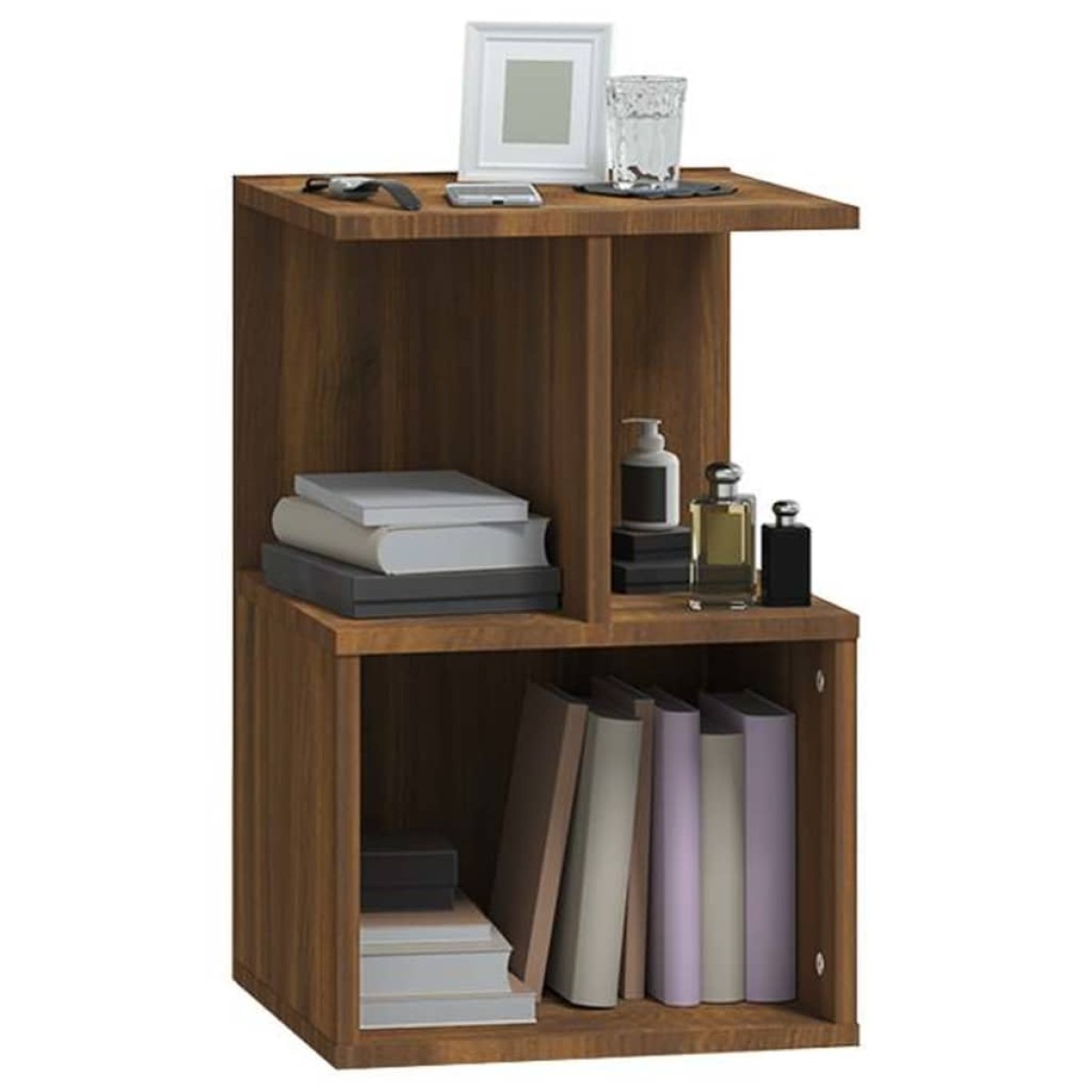vidaXL Κομοδίνα 2 Τεμ. Καφέ Δρυς 35x35x55 εκ. από Επεξεργασμένο Ξύλο