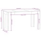 vidaXL Τραπεζαρία Γκρι Sonoma 140 x 74,5 x 76 εκ. Επεξεργασμένο Ξύλο