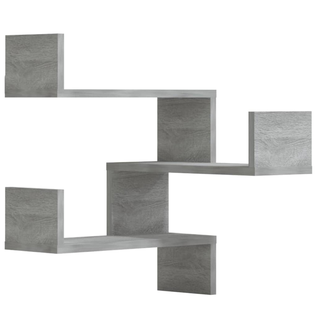 vidaXL Γωνιακές Ραφιέρες Τοίχου 2 τεμ Γκρι Sonoma 40x40x50εκ Επ. Ξύλο