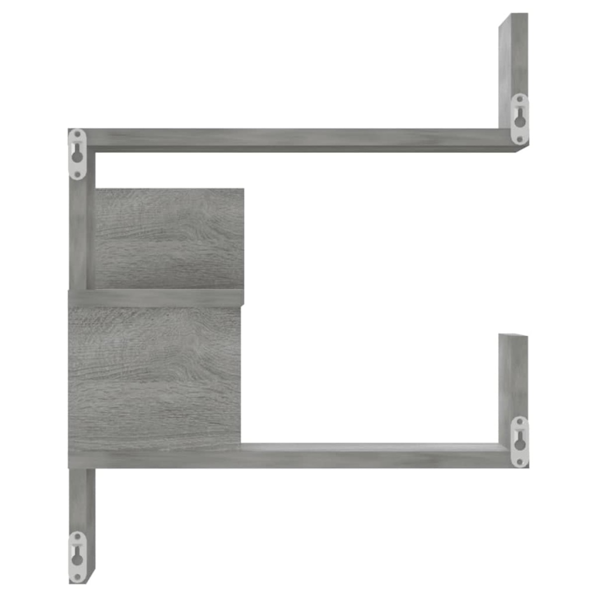 vidaXL Γωνιακές Ραφιέρες Τοίχου 2 τεμ Γκρι Sonoma 40x40x50εκ Επ. Ξύλο
