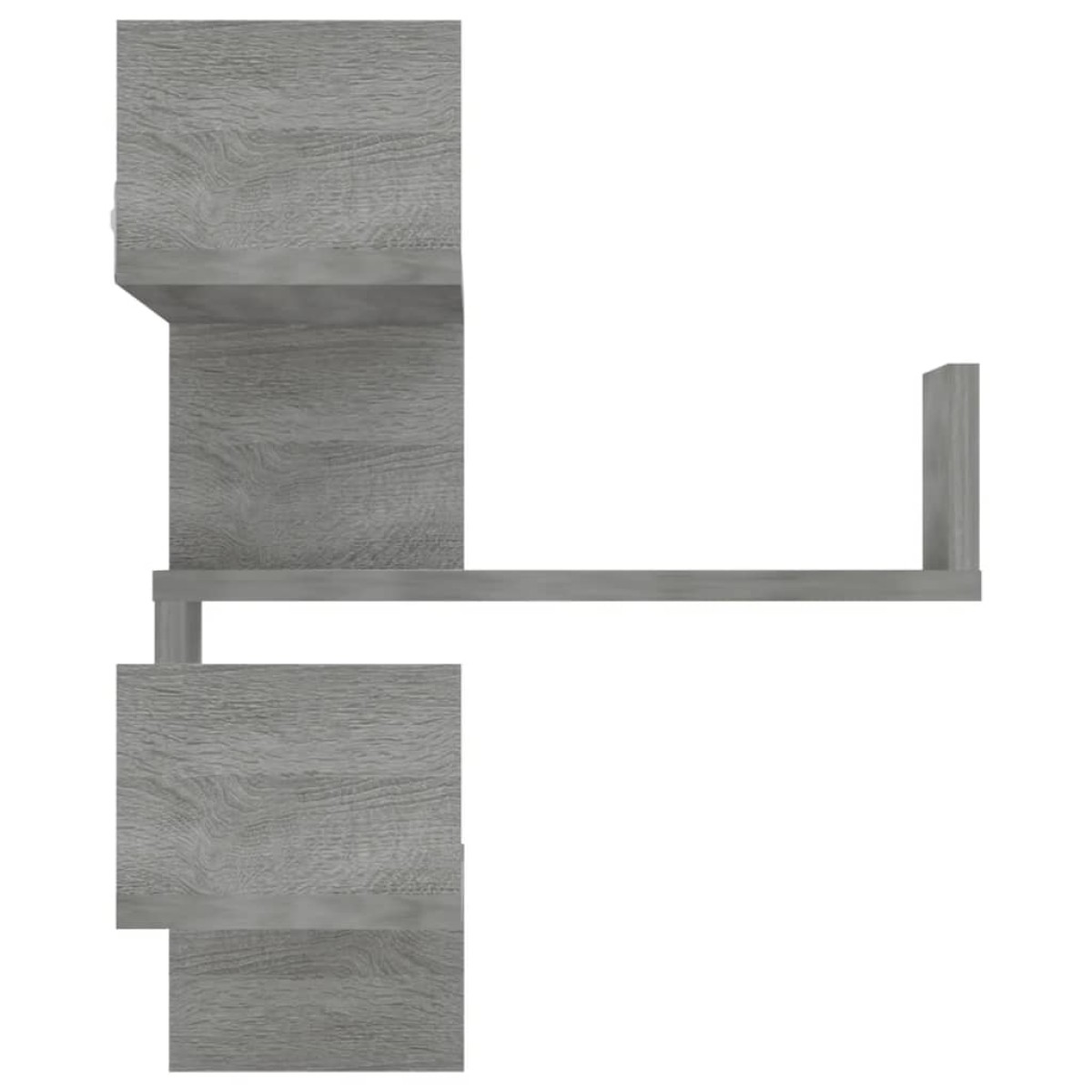 vidaXL Γωνιακές Ραφιέρες Τοίχου 2 τεμ Γκρι Sonoma 40x40x50εκ Επ. Ξύλο