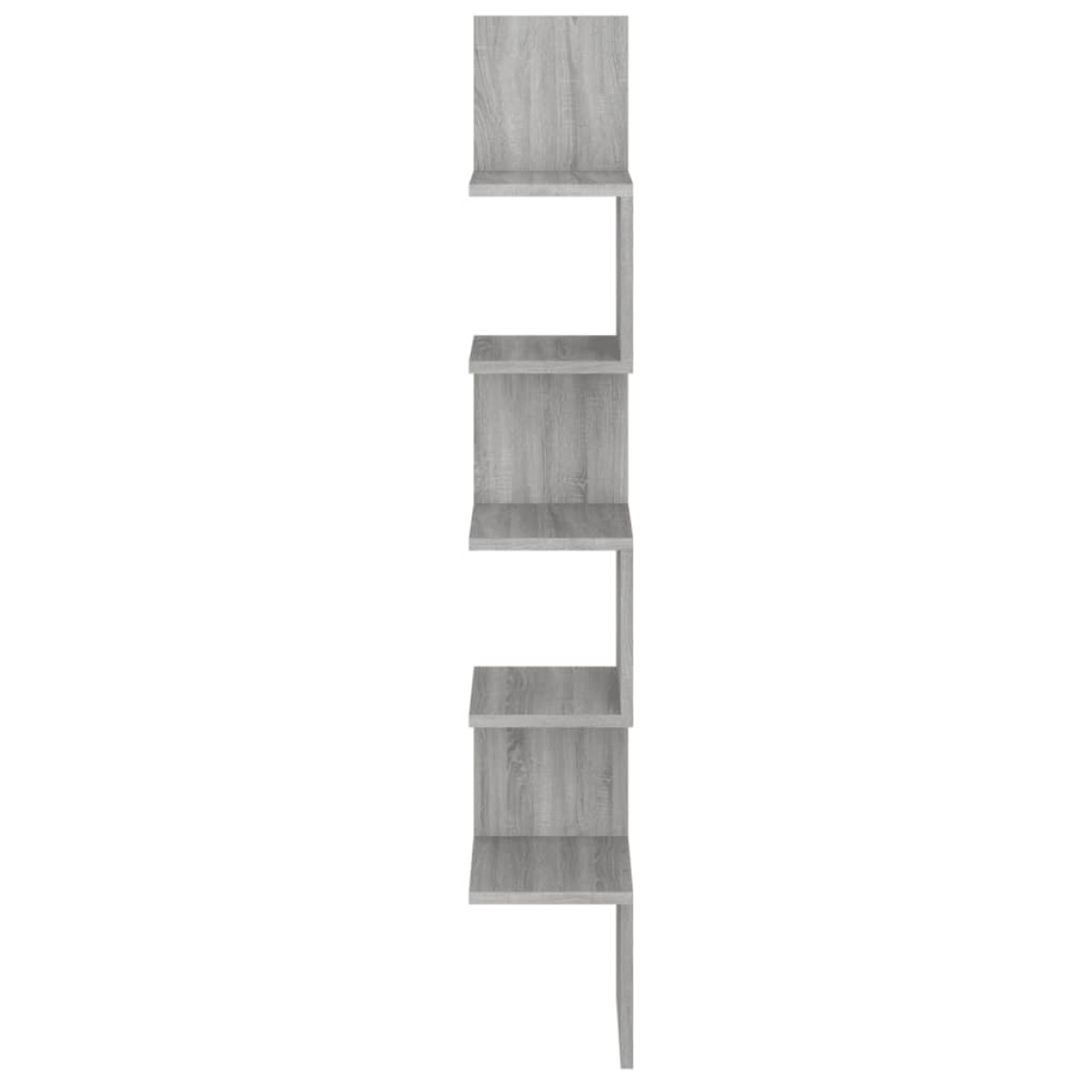 vidaXL Γωνιακή Ραφιέρα Τοίχου Γκρι Sonoma 20x20x127,5 εκ. Επεξερ. Ξύλο