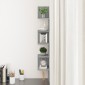 vidaXL Γωνιακή Ραφιέρα Τοίχου Γκρι Sonoma 20x20x127,5 εκ. Επεξερ. Ξύλο