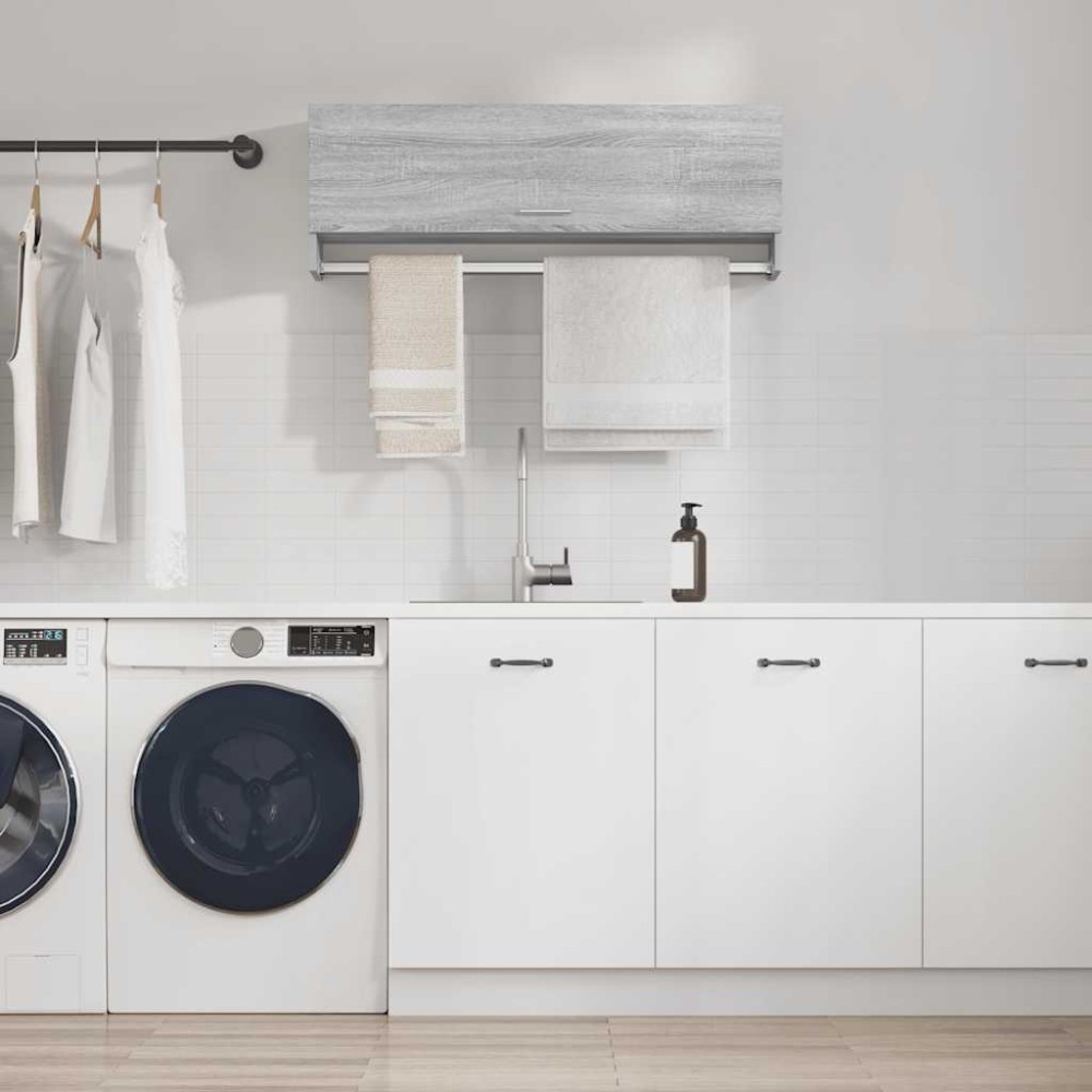 vidaXL Ντουλάπα Γκρι Sonoma 100x32,5x35 εκ. από Επεξεργασμένο Ξύλο