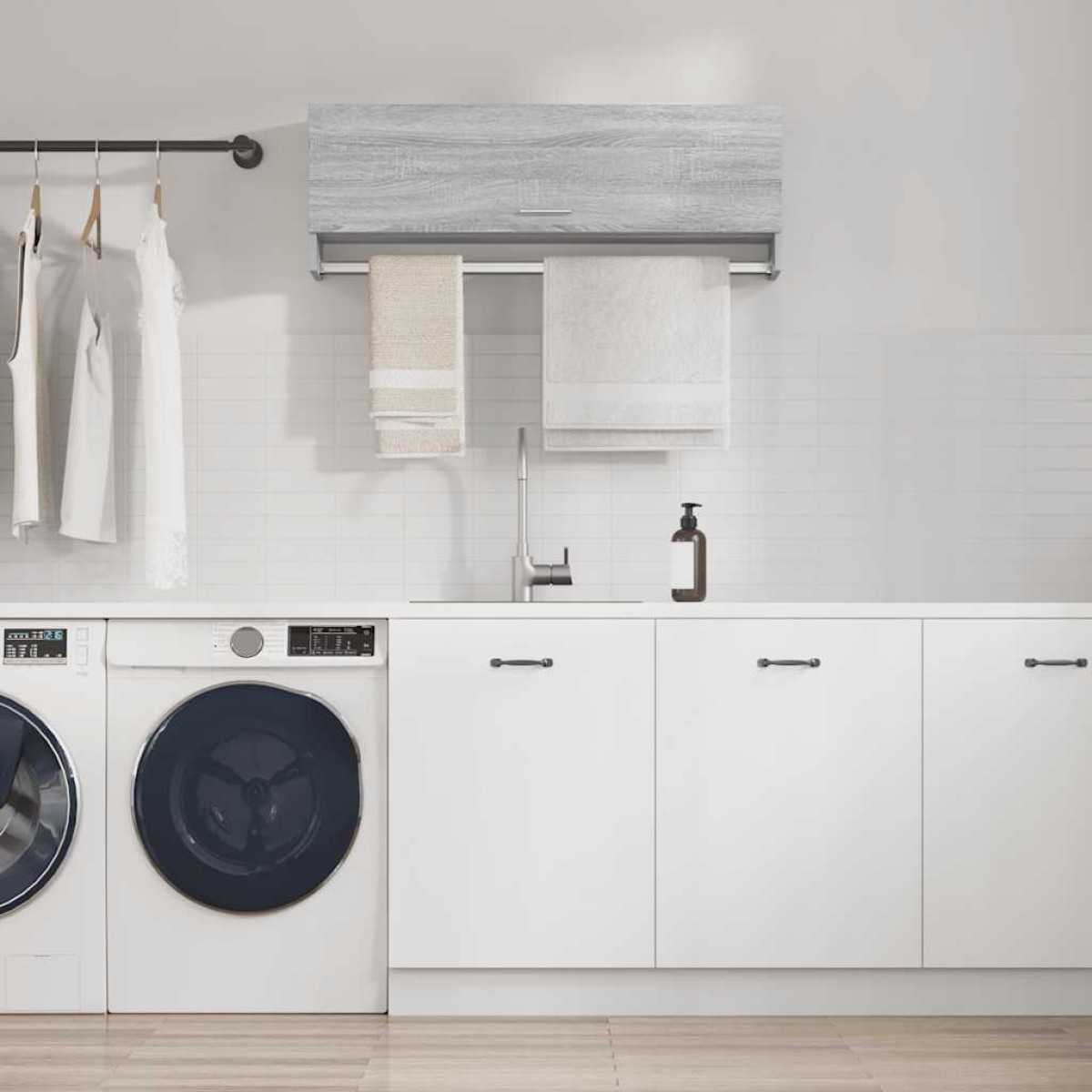 vidaXL Ντουλάπα Γκρι Sonoma 100x32,5x35 εκ. από Επεξεργασμένο Ξύλο