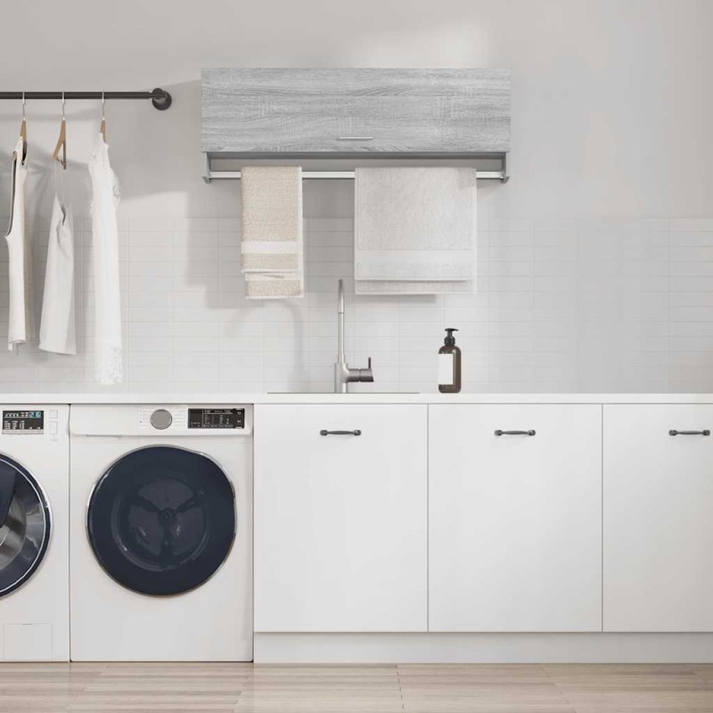 vidaXL Ντουλάπα Γκρι Sonoma 100x32,5x35 εκ. από Επεξεργασμένο Ξύλο