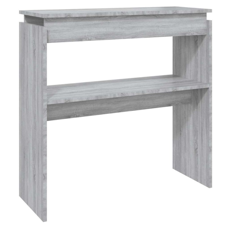 vidaXL Τραπέζι Κονσόλα Γκρι Sonoma 80 x 30 x 80 εκ. Επεξεργασμένο Ξύλο