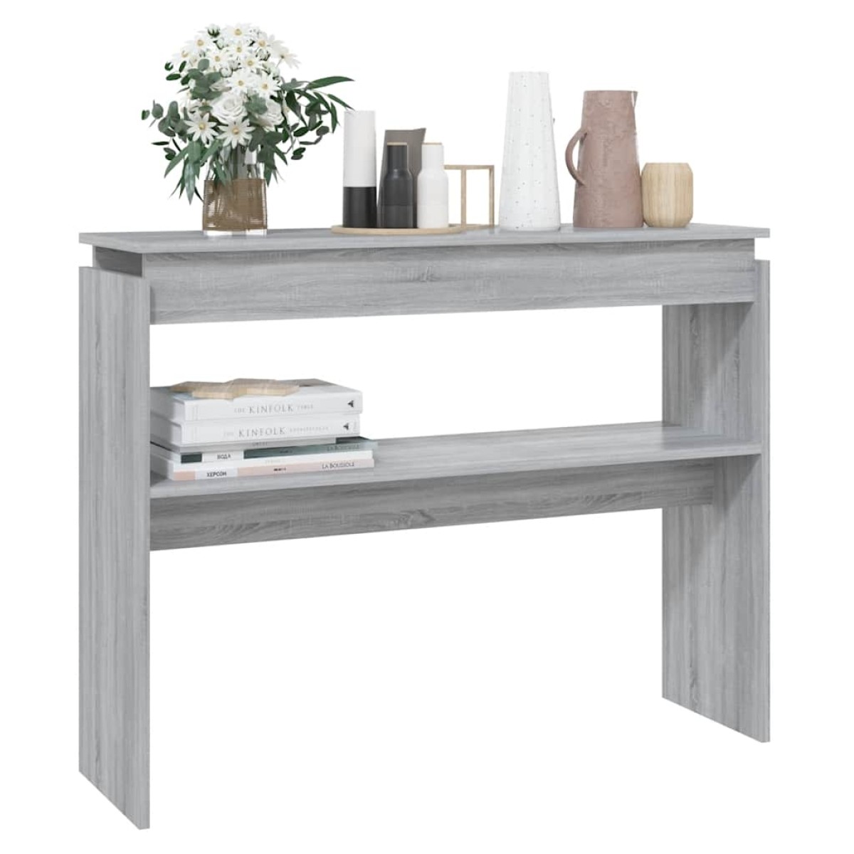 vidaXL Τραπέζι Κονσόλα Γκρι Sonoma 102x30x80 εκ. Επεξεργασμένο Ξύλο