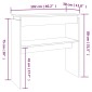 vidaXL Τραπέζι Κονσόλα Γκρι Sonoma 102x30x80 εκ. Επεξεργασμένο Ξύλο