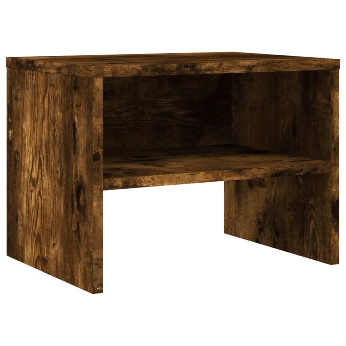 vidaXL Κομοδίνα 2 Τεμ. Καπνιστή Δρυς 40x30x30 εκ. από Επεξεργ. Ξύλο