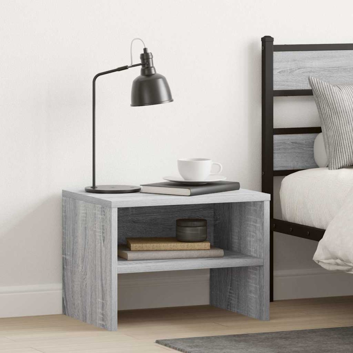 vidaXL Κομοδίνο Γκρι Sonoma 40x30x30 εκ. από Επεξεργασμένο Ξύλο