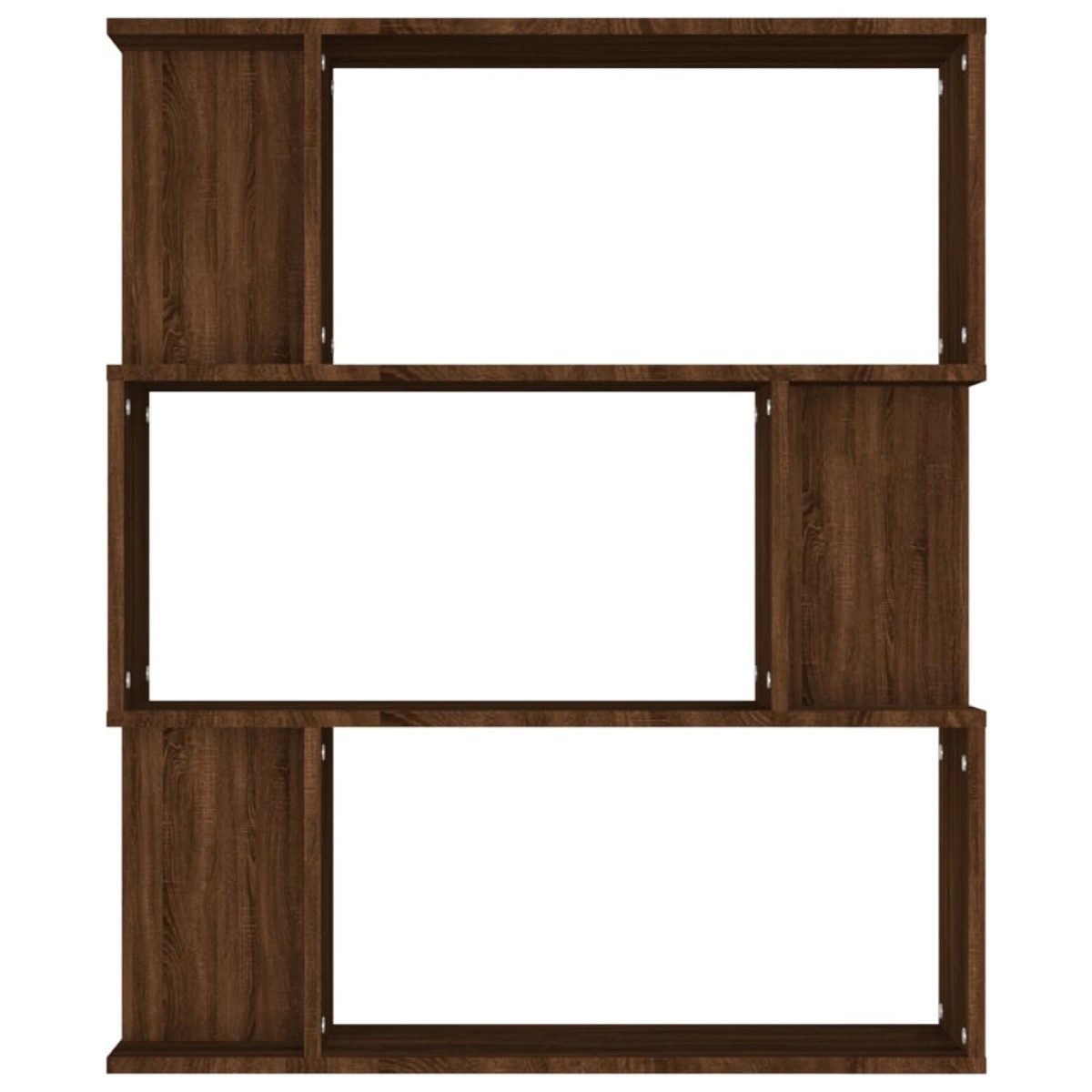 vidaXL Βιβλιοθήκη/Διαχωρ. Χώρου Καφέ Δρυς 80x24x96 εκ. Επεξεργ. Ξύλο