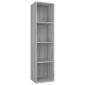 vidaXL Βιβλιοθήκη/Έπιπλο Τηλεόρασης Γκρι Sonoma 36x30x143εκ Επεξ. Ξύλο