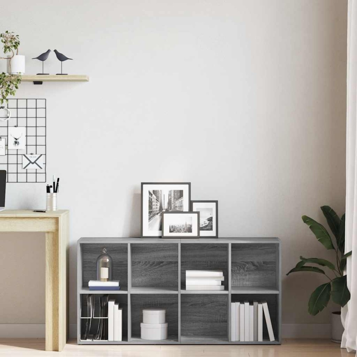 vidaXL Βιβλιοθήκη/Βοηθητικό Ντουλάπι Γκρι sonoma 66x30x130εκ Επεξ Ξύλο