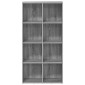 vidaXL Βιβλιοθήκη/Βοηθητικό Ντουλάπι Γκρι sonoma 66x30x130εκ Επεξ Ξύλο