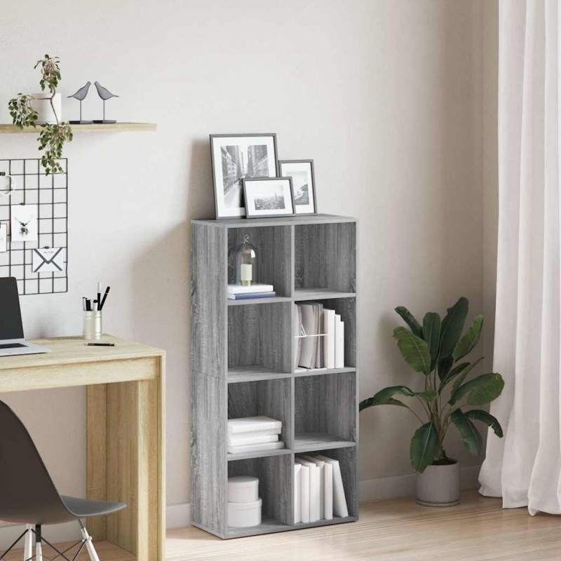 vidaXL Βιβλιοθήκη/Βοηθητικό Ντουλάπι Γκρι sonoma 66x30x130εκ Επεξ Ξύλο