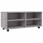 vidaXL Έπιπλο Τηλεόρασης με Ροδάκια Γκρι Sonoma 90x35x35 εκ Επεξ. Ξύλο