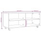 vidaXL Έπιπλο Τηλεόρασης με Ροδάκια Γκρι Sonoma 90x35x35 εκ Επεξ. Ξύλο