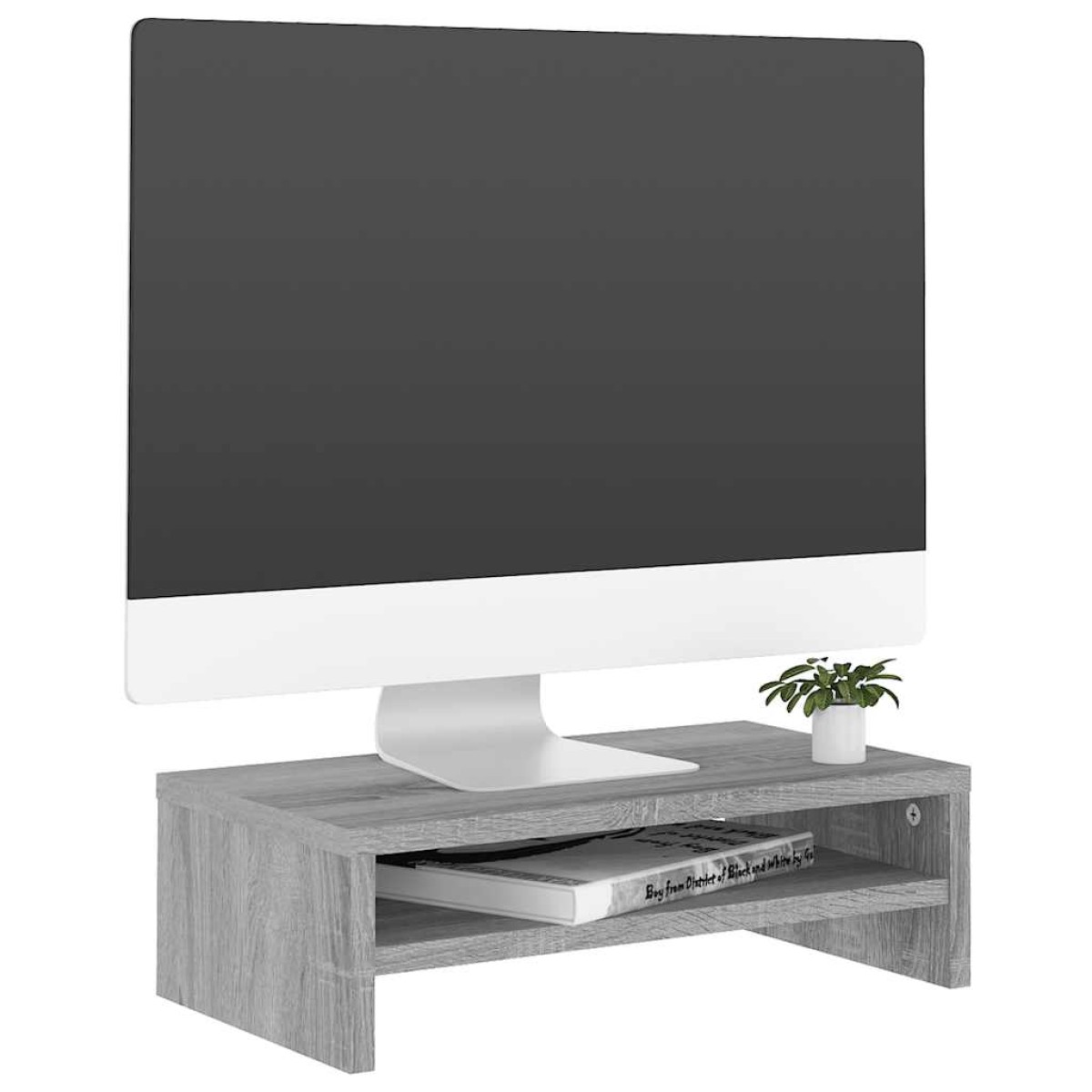 vidaXL Βάση Οθόνης Γκρι Sonoma 42 x 24 x 13 εκ. από Επεξεργασμένο Ξύλο