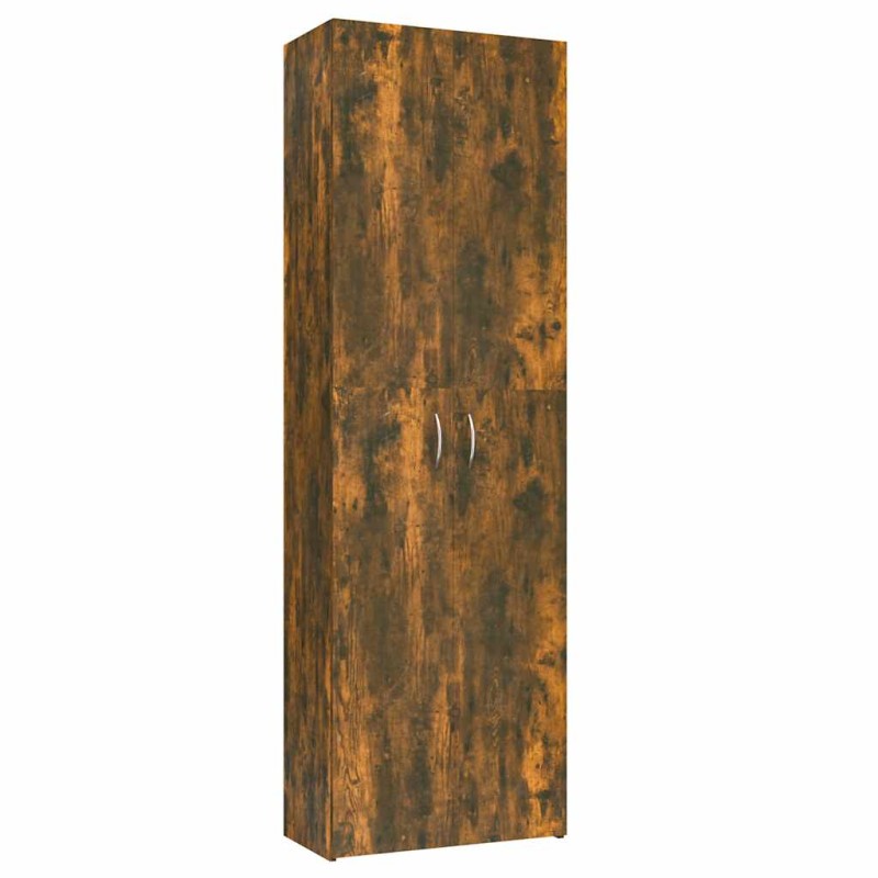 vidaXL Ντουλάπα Γραφείου Καπνιστή Δρυς 60x32x190 εκ. από Επεξεργ. Ξύλο