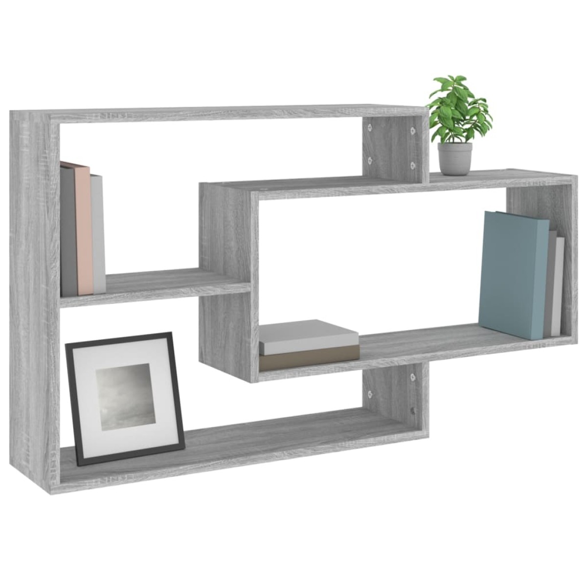 vidaXL Ράφι Τοίχου Γκρι Sonoma 104x20x58,5 εκ. από Επεξεργασμένο Ξύλο