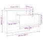 vidaXL Ράφι Τοίχου Γκρι Sonoma 104x20x58,5 εκ. από Επεξεργασμένο Ξύλο