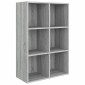 vidaXL Βιβλιοθήκη/Βοηθητικό Ντουλάπι Γκρι sonoma 66x30x98εκ. Επεξ Ξύλο