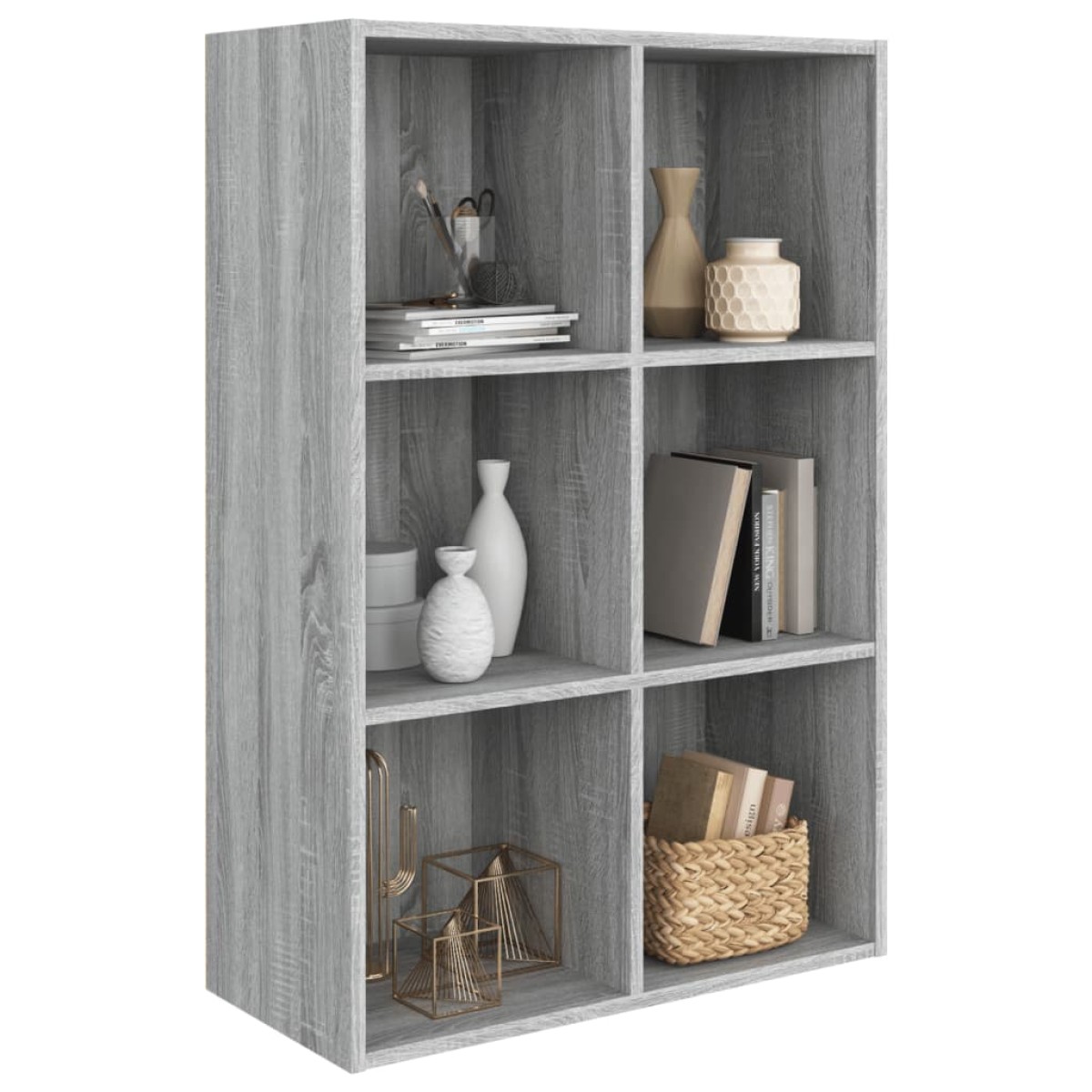 vidaXL Βιβλιοθήκη/Βοηθητικό Ντουλάπι Γκρι sonoma 66x30x98εκ. Επεξ Ξύλο
