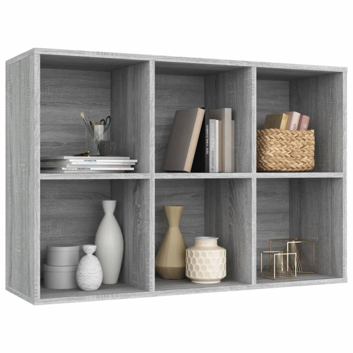 vidaXL Βιβλιοθήκη/Βοηθητικό Ντουλάπι Γκρι sonoma 66x30x98εκ. Επεξ Ξύλο