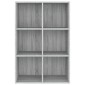 vidaXL Βιβλιοθήκη/Βοηθητικό Ντουλάπι Γκρι sonoma 66x30x98εκ. Επεξ Ξύλο