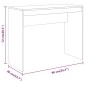 vidaXL Γραφείο Γκρι Sonoma 90 x 40 x 72 εκ. από Επεξεργασμένο Ξύλο