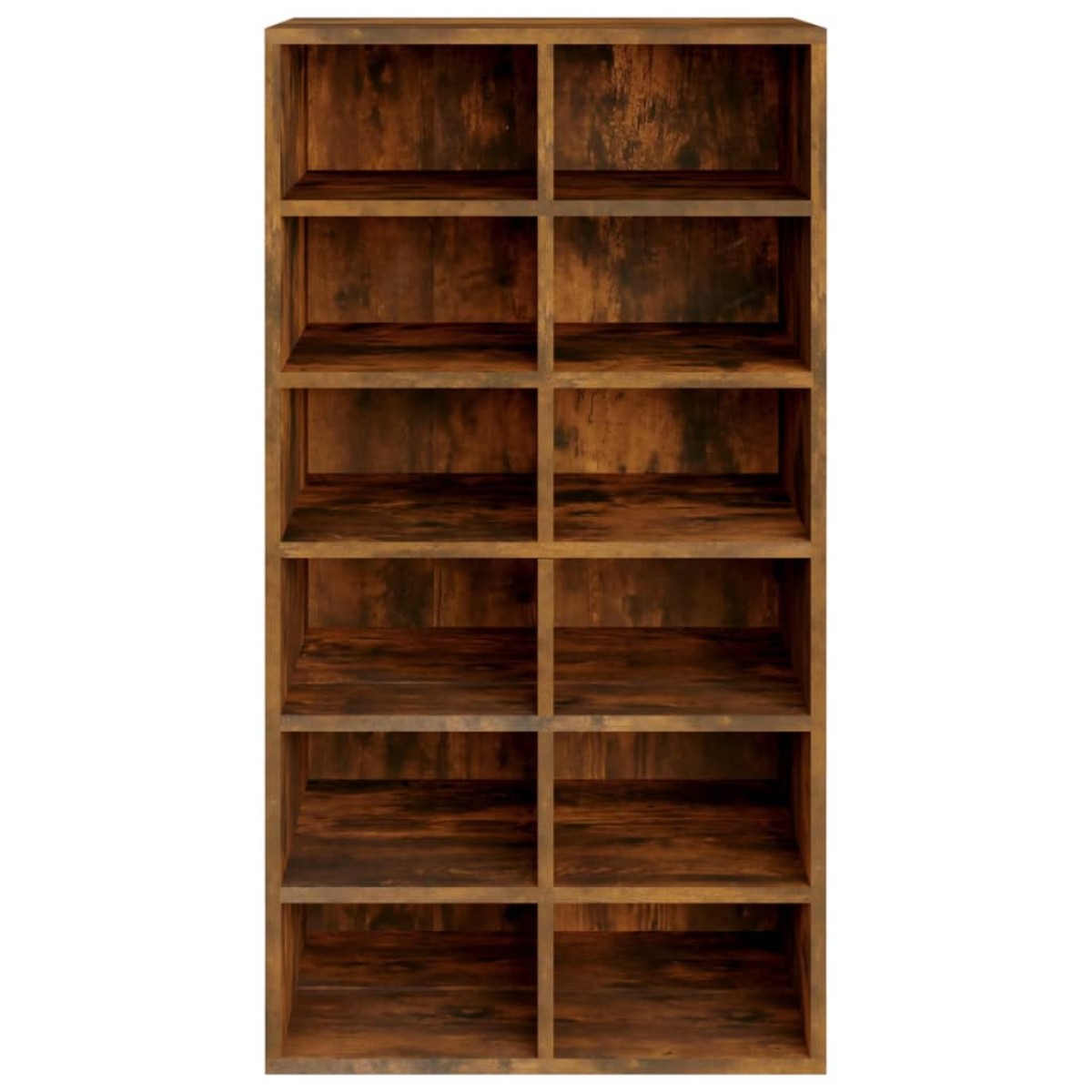 vidaXL Παπουτσοθήκη Καπνιστή Δρυς 54x34x100,5 εκ. Επεξεργασμένο Ξύλο