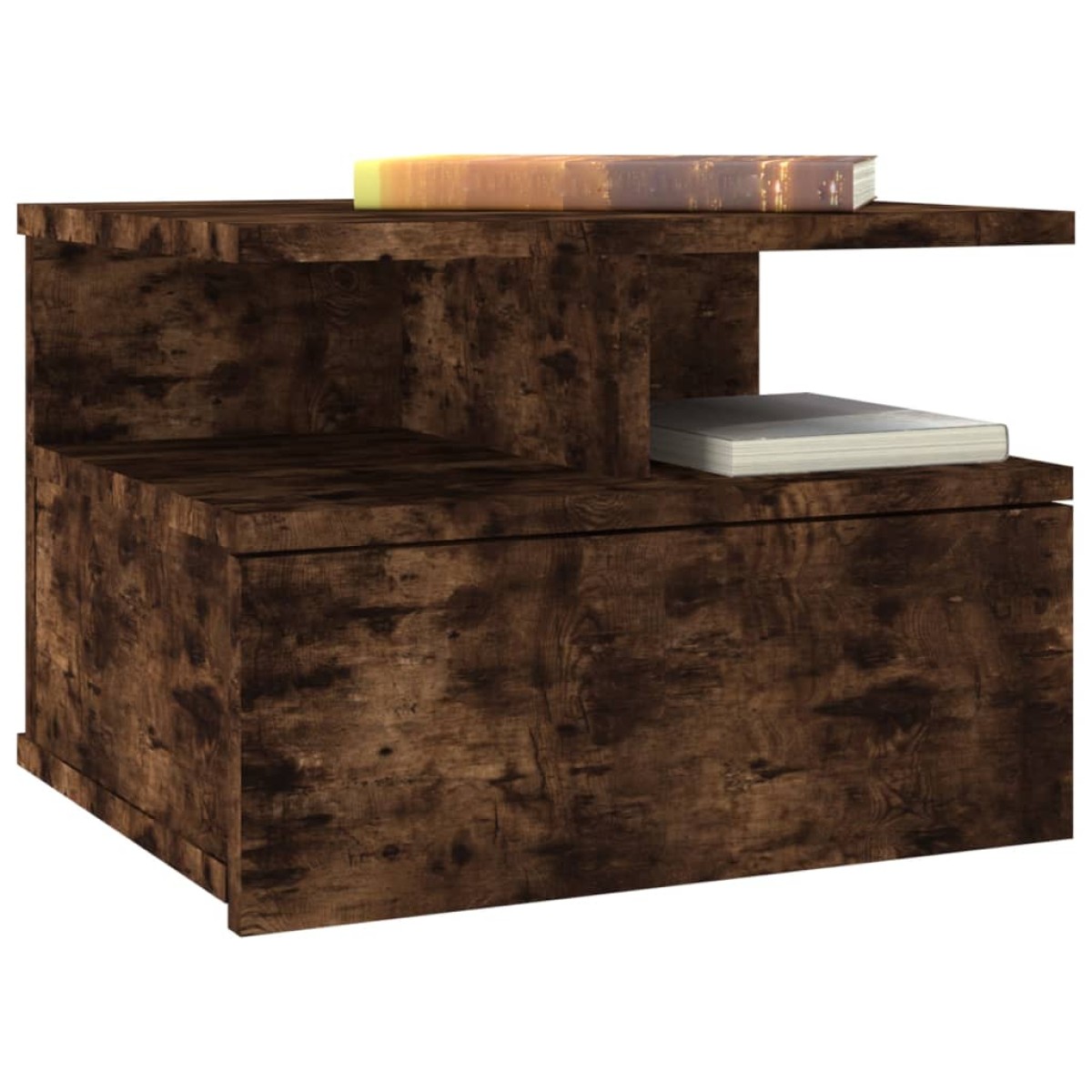 vidaXL Κομοδίνα Κρεμαστά 2 τεμ. Καπνιστή δρυς 40x31x27εκ Επεξεργ. Ξύλο