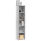 vidaXL Ντουλάπια CD 2 τεμ. Γκρι Sonoma 21x16x93,5 εκ. Επεξεργ. Ξύλο