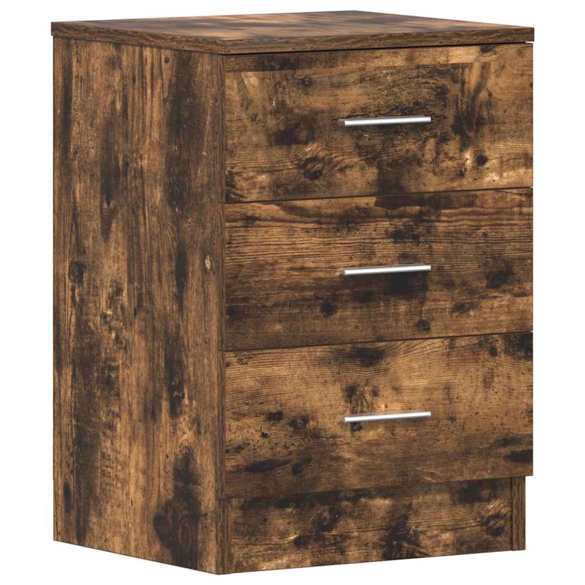 vidaXL Κομοδίνο Καπνιστή Δρυς 38 x 35 x 56 εκ. από Επεξεργασμένο Ξύλο