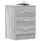 vidaXL Κομοδίνο Γκρι Sonoma 38x35x56 εκ. από Επεξεργασμένο Ξύλο