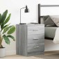 vidaXL Κομοδίνο Γκρι Sonoma 38x35x56 εκ. από Επεξεργασμένο Ξύλο
