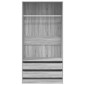 vidaXL Ντουλάπα Γκρι Sonoma 100x50x200 εκ. από Επεξεργασμένο Ξύλο