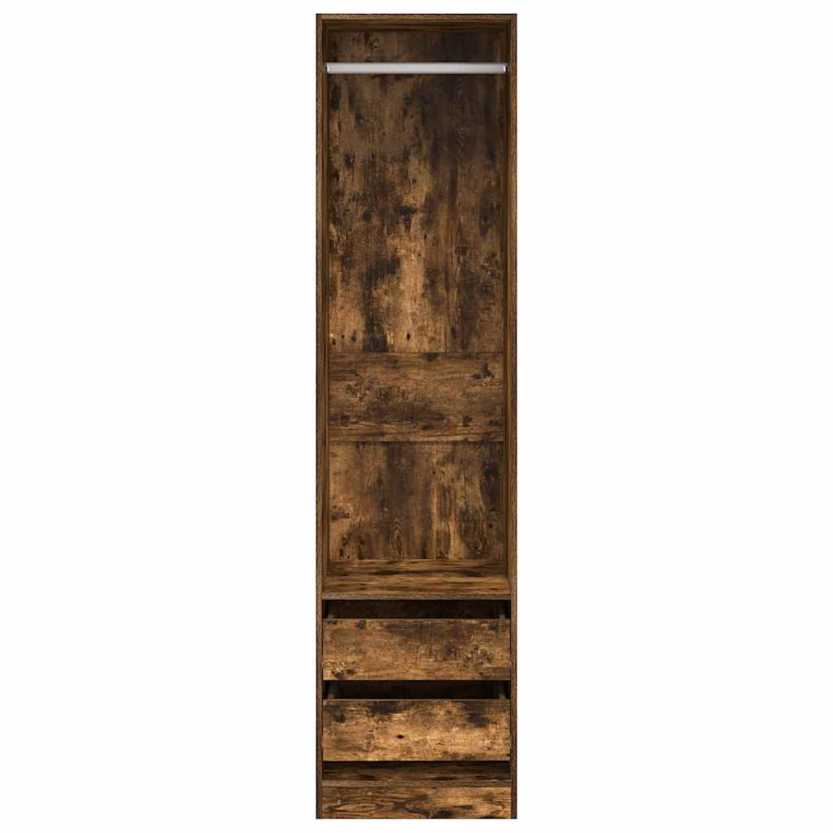 vidaXL Ντουλάπα με Συρτάρια Καπνιστή Δρυς 50x50x200 εκ. Επεξεργ. Ξύλο
