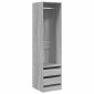vidaXL Ντουλάπα με Συρτάρια Γκρι Sonoma 50 x 50 x 200 εκ Επεξεργ. Ξύλο