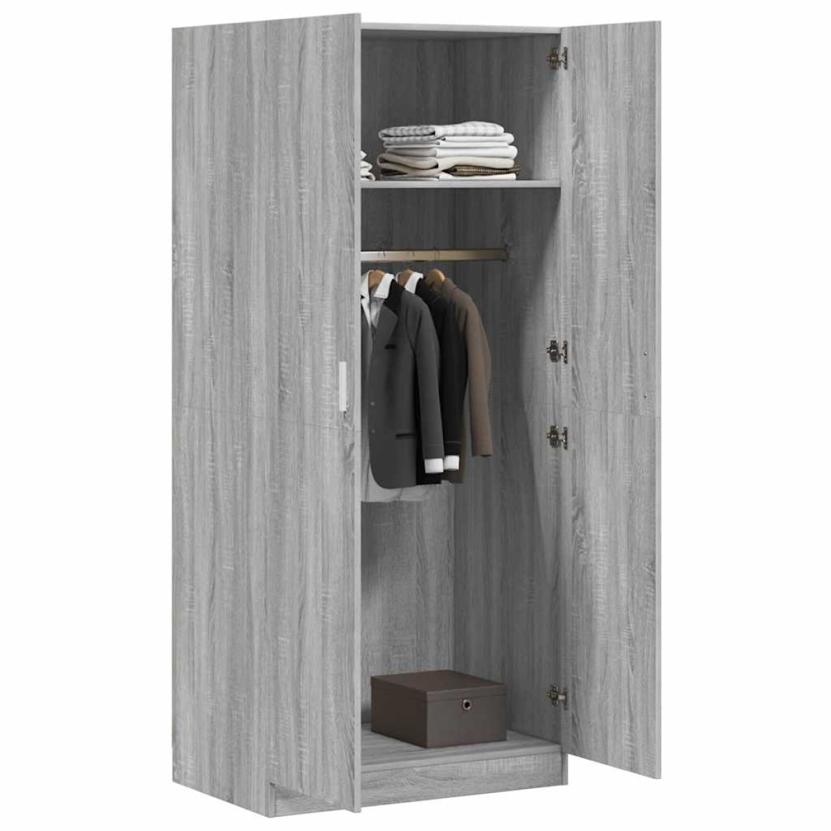 vidaXL Ντουλάπα Γκρι Sonoma 80 x 52 x 180 εκ. από Επεξεργασμένο Ξύλο