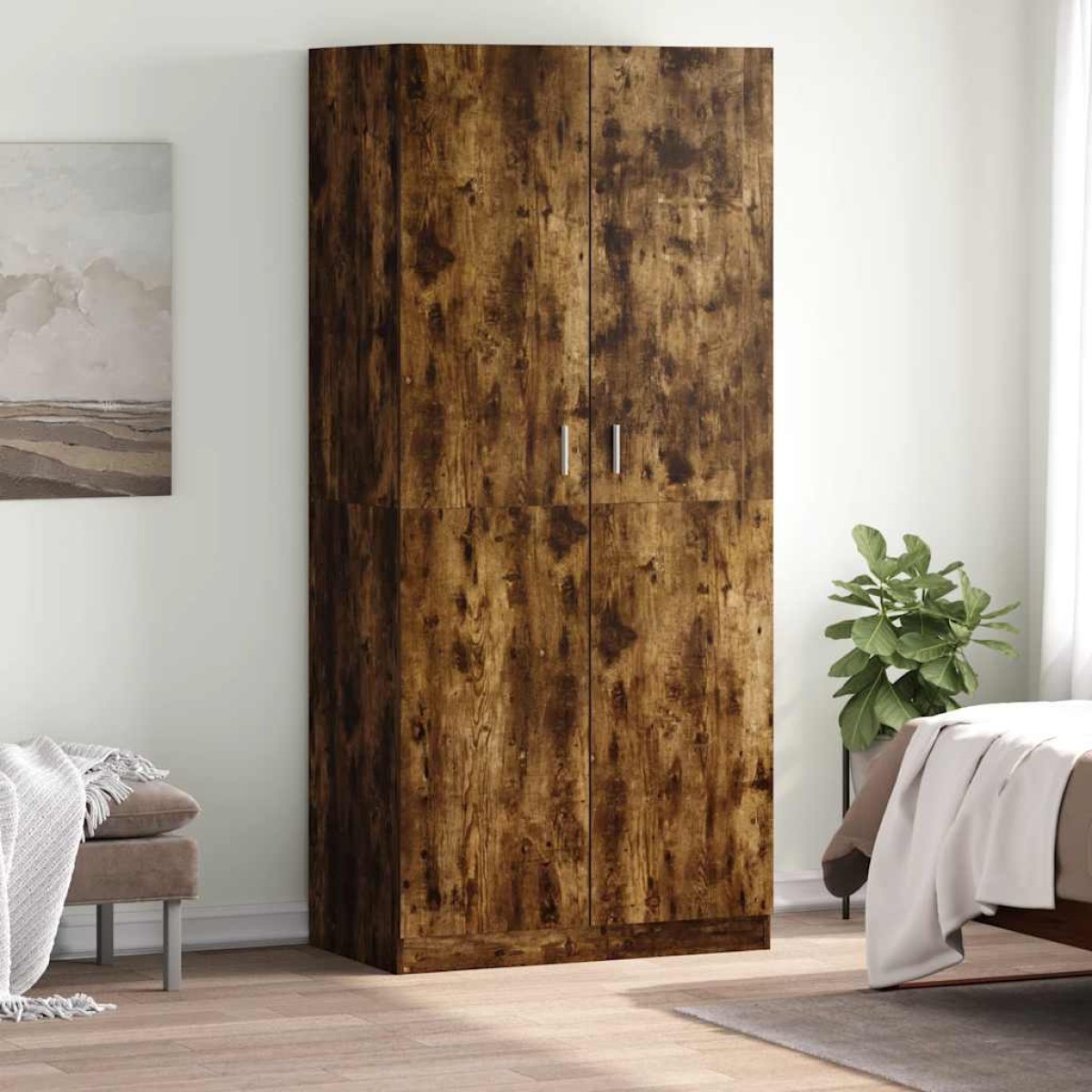 vidaXL Ντουλάπα Καπνιστή Δρυς 90 x 52 x 200 εκ. από Επεξεργασμένο Ξύλο