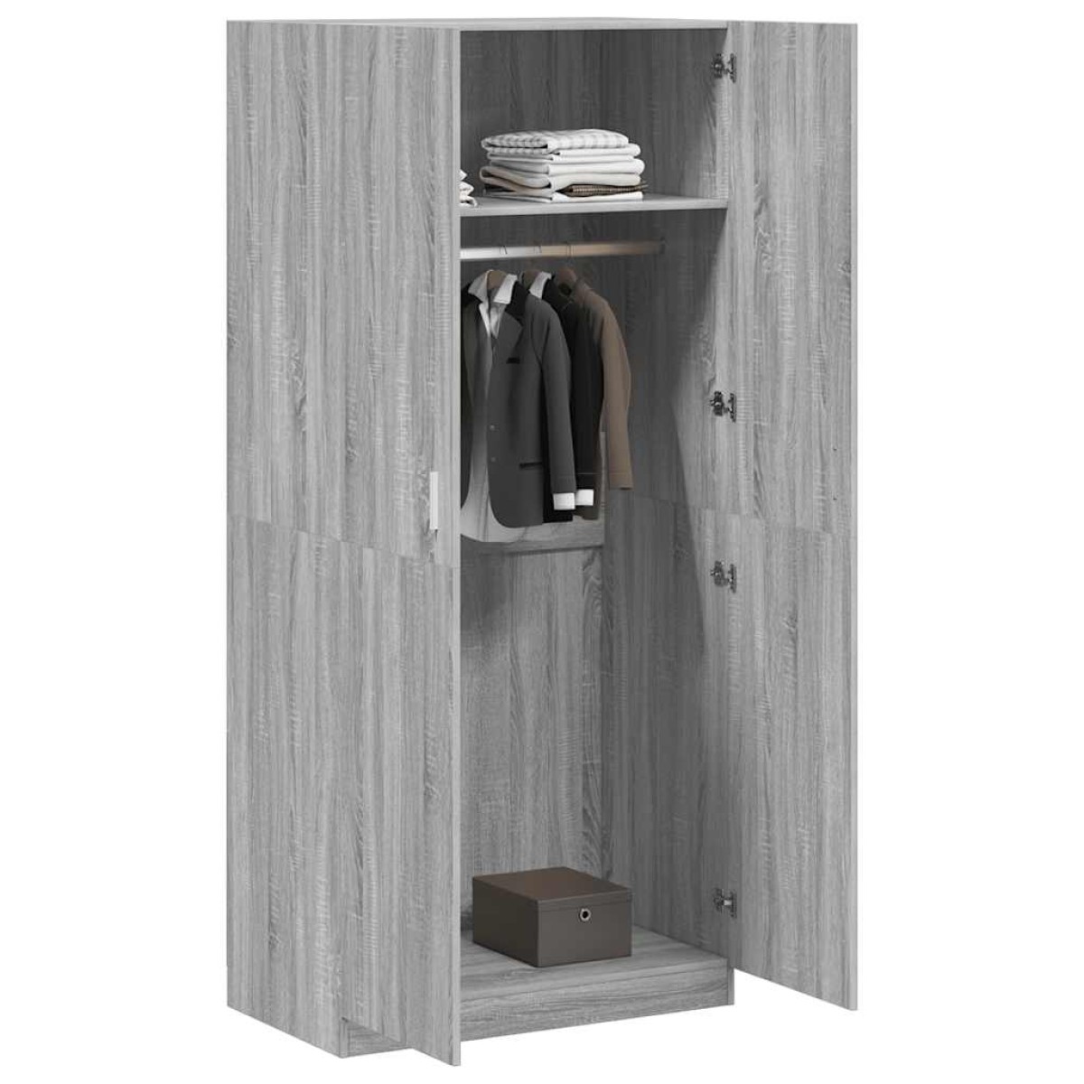 vidaXL Ντουλάπα Γκρι Sonoma 90 x 52 x 200 εκ. από Επεξεργασμένο Ξύλο