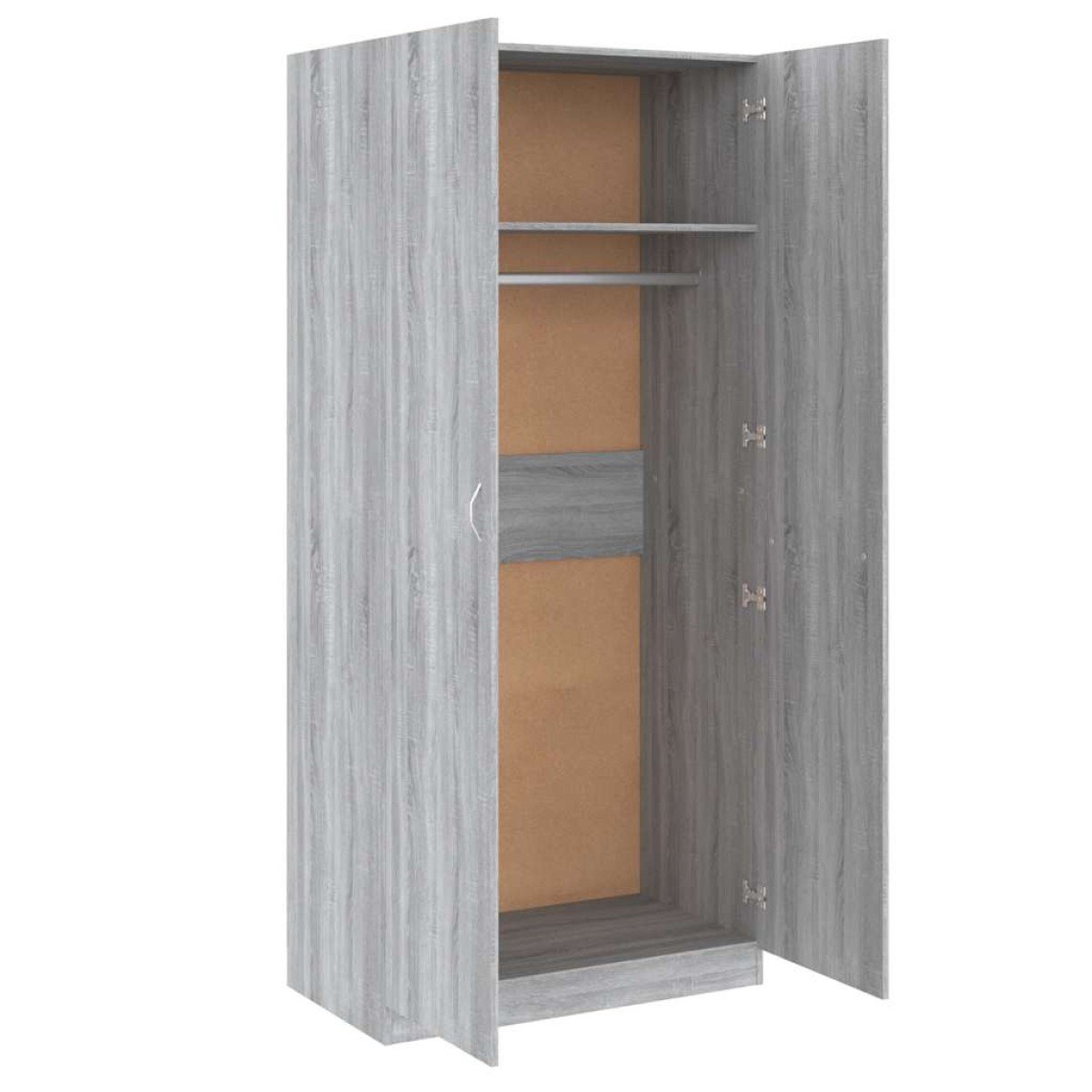 vidaXL Ντουλάπα Γκρι Sonoma 90 x 52 x 200 εκ. από Επεξεργασμένο Ξύλο