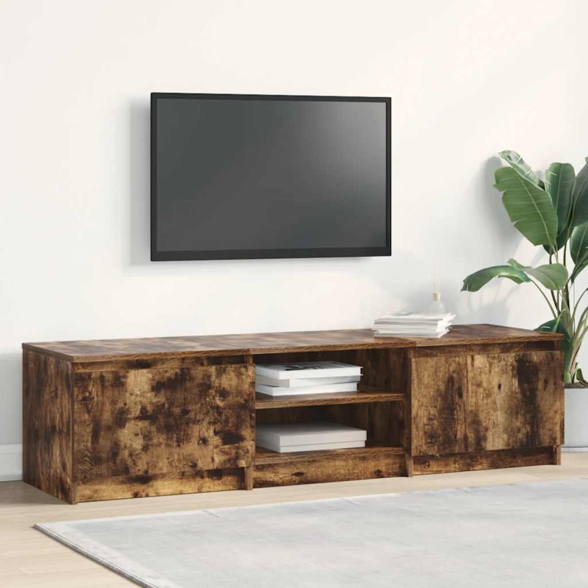 vidaXL Έπιπλο Καπνιστή βελανιδιά 140x40x35,5 εκ. από Επεξεργ. Ξύλο